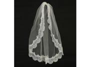 Angels Garment Women Ivory Scalloped Single Layer Communion Wedding Veil