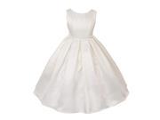 Kids Dream Big Girls Ivory Pearl Trim Classic Pleated Communion Dress 12
