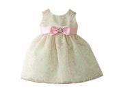 Crayon Kids Baby Girls Mint Glitter Brooch Bow Flower Girl Dress 6 9M