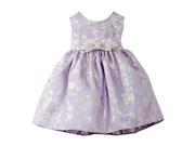 Crayon Kids Baby Girls Lilac Shimmery Bow Accent Flower Girl Dress 24M
