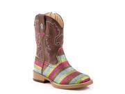 Roper Western Boots Girls Stripe 6 Infant Brown 09 017 1901 0079 BR