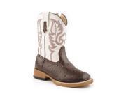 Roper Western Boots Boys Ostrich 8 Infant Brown 09 017 1900 0049 BR