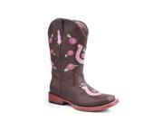 Roper Western Boots Girls Square Toe 9 Child Brown 09 018 1901 0037 BR