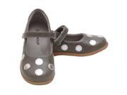 L Amour Toddler Girls 10 Gray Silver Polka Dot Mary Jane Shoes