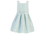 Sweet Kids Little Girls Blue Vintage Baroque Jacquard Flower Girl Dress 4
