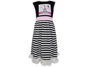 Annloren Big Girls Black Paris Eiffel Tower Boutique Maxi Dress 9 10