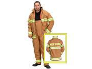 Adult Firefighter Suit size Adult Large Tan NEW YORK Helmet Sold Separately