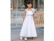 Kids Dream Little Girls White Satin Rosette Communion Dress 4
