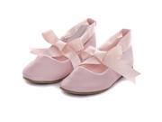 Kids Dream Pink Ballerina Ribbon Tie Rubber Sole Shoes Little Girl 3
