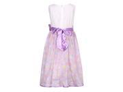 Richie House Little Girls Lilac Lace Polka Dot Bow Sweet Summer Dress 6