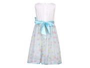 Richie House Little Girls Mint Lace Polka Dot Bow Sweet Summer Dress 3