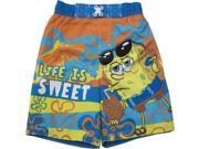 Nickelodeon Little Boys Orange Rust SpongeBob SquarePants Swimwear Shorts 3T