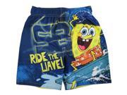 Nickelodeon Little Boys Blue SpongeBob SquarePants UPF 50 Swim Shorts 4T