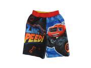 Nickelodeon Little Boys Black Blaze Monster Truck UPF 50 Swim Shorts 4T