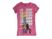 Nickelodeon Big Girls Pink I Carly Character Print Short Sleeve T Shirt 7