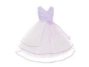Chic Baby Big Girls Lilac Taffeta Satin Trim Junior Bridesmaid Dress 10