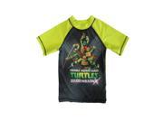 Nickelodeon Little Boys Black Green TMNT Print UPF 50 Rash Guard 4T