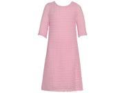 Rare Editions Little Girls Pink Chevron Pattern Textured Dress 6