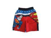 DC Comics Little Boys Red Blue Superman Print UPF 50 Swim Shorts 3T