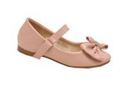 Bella Marie Little Girls Pink Patent Bow Accent Mary Jane Shoes 11 Kids
