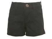 Mini Moca Little Girls Black Solid Color Trendy Casual Chic Shorts 4