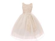 Chic Baby Big Girls Ivory Embroidery Ribbon Junior Bridesmaid Easter Dress 10