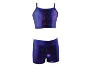 Reflectionz Big Girls Purple Multi Dot Pattern Tank Top 2 Pc Shorts Set 10