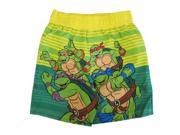 Nickelodeon Baby Boys Yellow Green TMNT Print UPF 50 Swim Shorts 18M