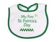 Raindrops Unisex Baby Green My First St. Patrick s Day Embroidered Bib