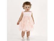 Biscotti Baby Girls Pink Daisy Embroidery Layered Netting Easter Dress 24M