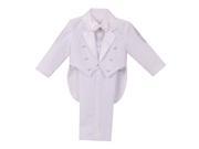 Little Boys White Mary Detail Jacket Vest Pants Shirt Bow Tie Baptism Set 5