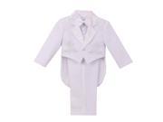 Baby Boys White Cross Detail Jacket Vest Pants Shirt Bow Tie Baptism Set 24M