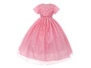 Chic Baby Little Girls Pink Stone Encrusted Bolero Flower Girl Dress 6
