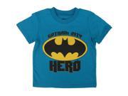 DC Comics Little Boys Blue Yellow Batman Short Sleeve Cotton T Shirt 2T