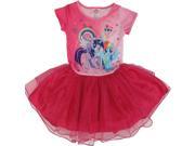 Hasbro Little Girls Pink Glitter My Little Pony Short Sleeved Tutu Dress 7 8
