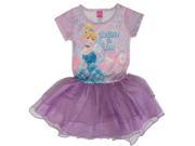 Disney Little Girls Purple Cinderella Believe In You Print Tutu Dress 4 5
