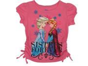 Disney Little Girls Pink Frozen Sisters Forever Short Sleeved T Shirt 4T