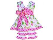 Annloren Little Girls White Pink Boutique Halter Capri Shorts Outfit Set 6