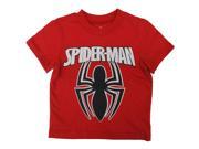 Marvel Little Boys Black Red Spiderman Super Hero Short Sleeved T Shirt 6