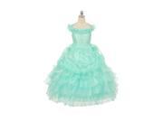 Rain Kids Big Girls Mint Stars Off Shoulder Ruffles Pageant Dress 10 Rain Kids Big Girls Mint Stars Off Shoulder Ruffles Pageant Dress 10