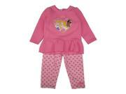 UPC 641022952542 product image for Disney Little Girls Pink Princess Heart Frame Portrait 2 Pc Pant Set 3T | upcitemdb.com