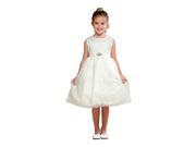 Crayon Kids Little Girls Ivory Embroidered Brooch Flower Girl Dress 4T Crayon Kids Little Girls Ivory Embroidered Brooch Flower Girl Dress 4T