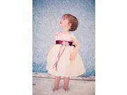 Kids Dream Baby Girls Ivory Burgundy Taffeta Easter Flower Girl Dress 6M Kids Dream Baby Girls Ivory Burgundy Taffeta Easter Flower Girl Dress 6M