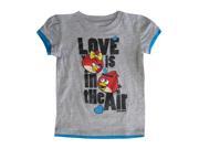 Angry Birds Little Girls Grey Cartoon Print Short Sleeved T-Shirt 5 Angry Birds Little Girls Grey Cartoon Print Short Sleeved T-Shirt 5