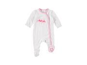 Rockin' Baby Girls White Ballerina Applique Footie 6-9M Rockin' Baby Girls White Ballerina Applique Footie 6-9M