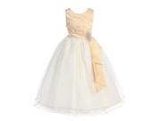Chic Baby Big Girls Taupe Layered Brooch Tulle Junior Bridesmaid Dress 8 Chic Baby Big Girls Taupe Layered Brooch Tulle Junior Bridesmaid Dress 8