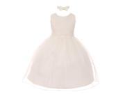 Rain Kids Little Girls Ivory Floral Trim Organza Overlay Flower Girl Dress 2T Rain Kids Little Girls Ivory Floral Trim Organza Overlay Flower Girl Dress 2T