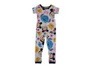 Disney Little Girls White Tsum Tsum Print Short Sleeve Two Piece Pajama Set 6 Disney Little Girls White Tsum Tsum Print Short Sleeve Two Piece Pajama Set 6