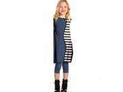 KidCuteTure Big Girls Blueberry Stripe Charcoal Monique Designer Fall Dress 10 KidCuteTure Big Girls Blueberry Stripe Charcoal Monique Designer Fall Dress 10