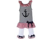 Annloren Baby Girls Blue Patriotic Sailor Boutique Tunic Leggings Outfit 24M Annloren Baby Girls Blue Patriotic Sailor Boutique Tunic Leggings Outfit 24M